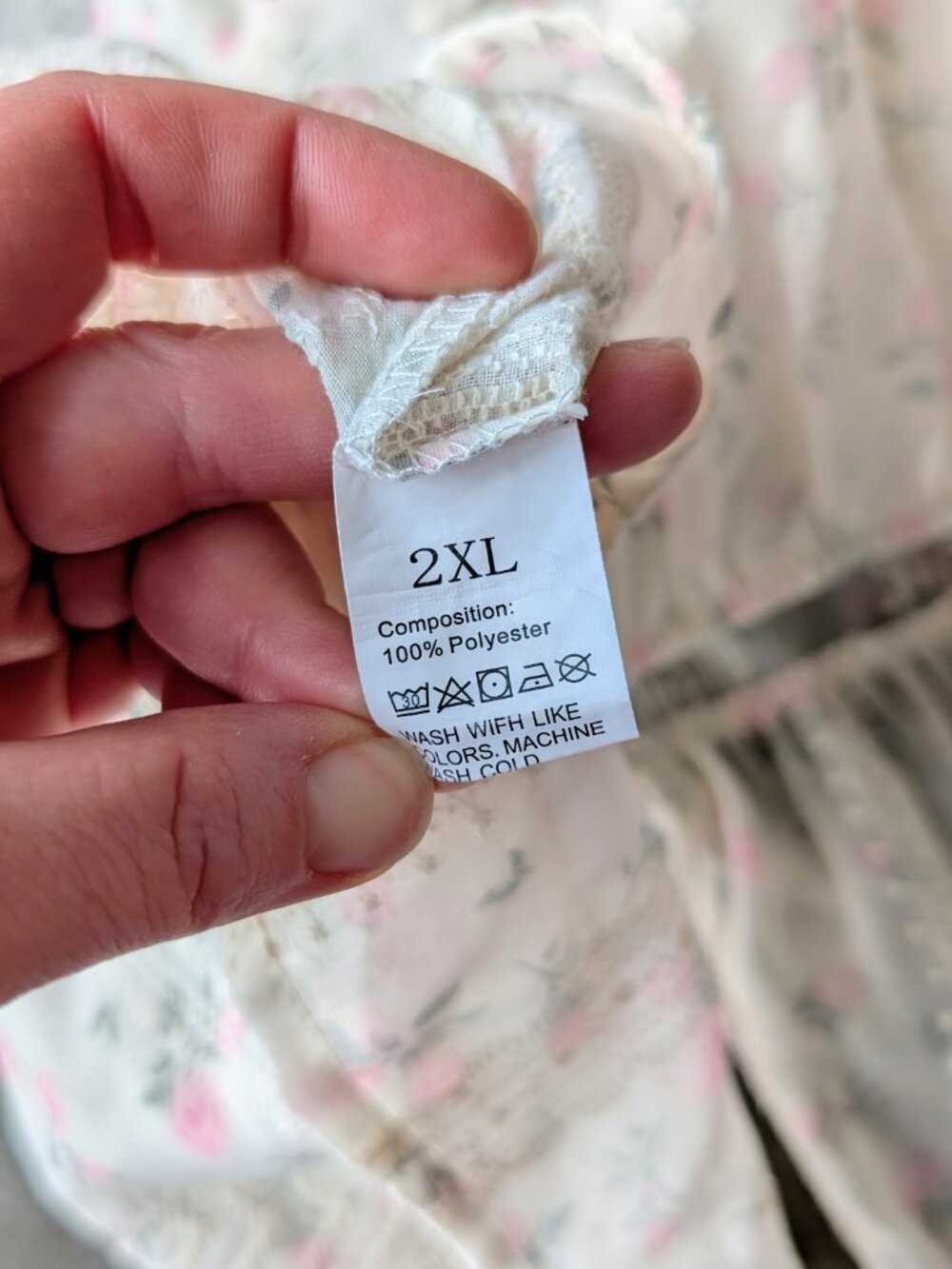 Women's Floral Tie Front Blouse Puff Short Sleeve Peplum Top size 2XL - Picture 6 of 7